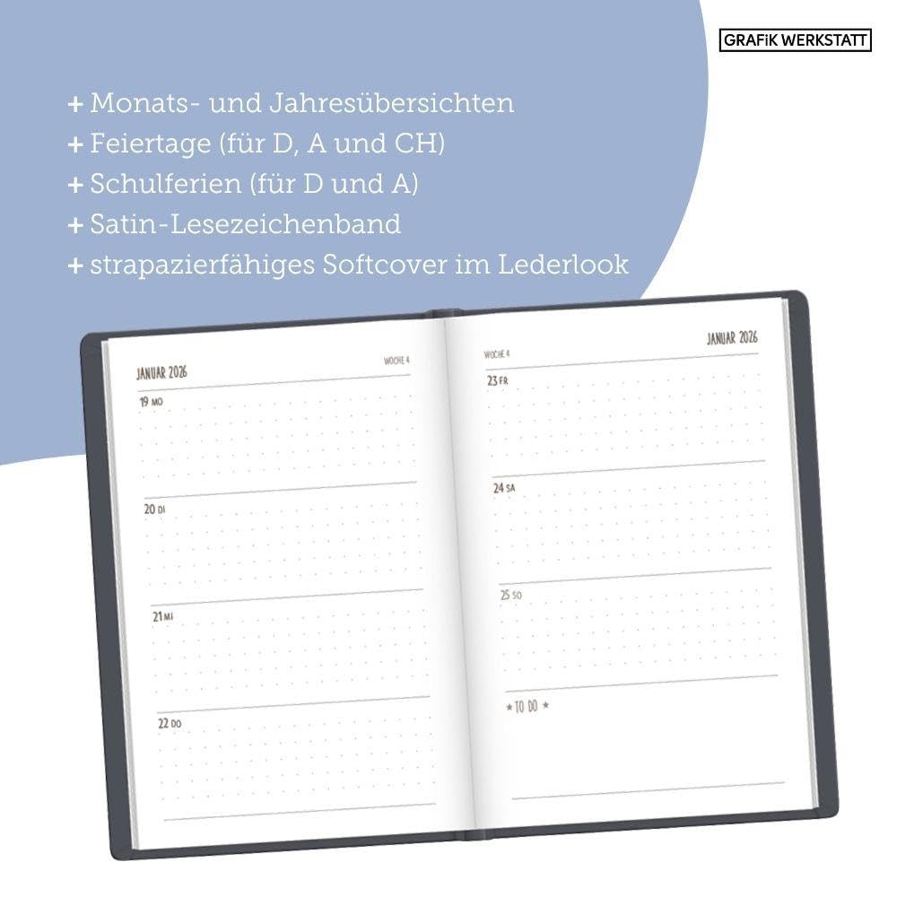 grafik-werkstatt-terminplaner-lederlook-2026-schwarz-a6 image 6