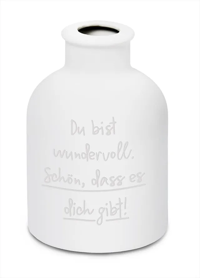 grafik-werkstatt-vase-du-bist-wundervoll-rosa-porzellan image 1