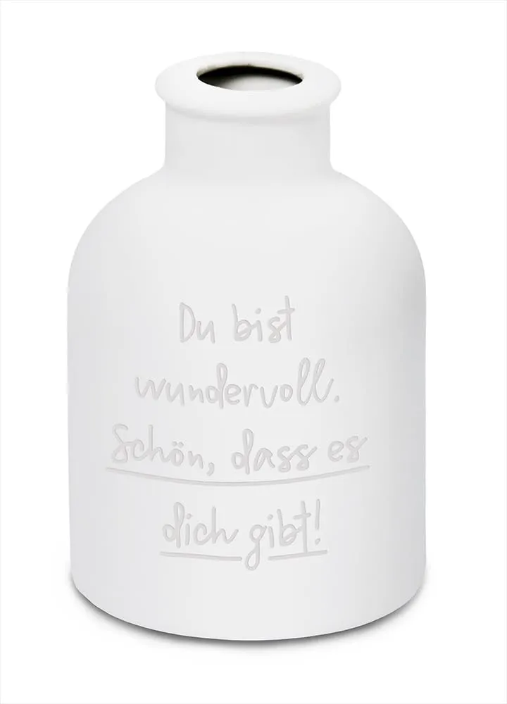 grafik-werkstatt-vase-du-bist-wundervoll-rosa-porzellan image 1