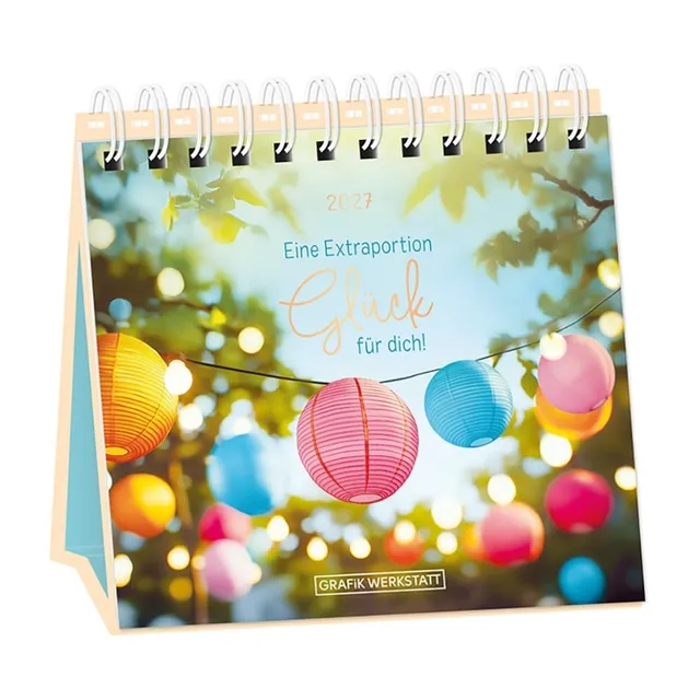 grafik-werkstatt-classic-line-tischkalender-2027-extraportion-gl-ck-aufsteller image 1