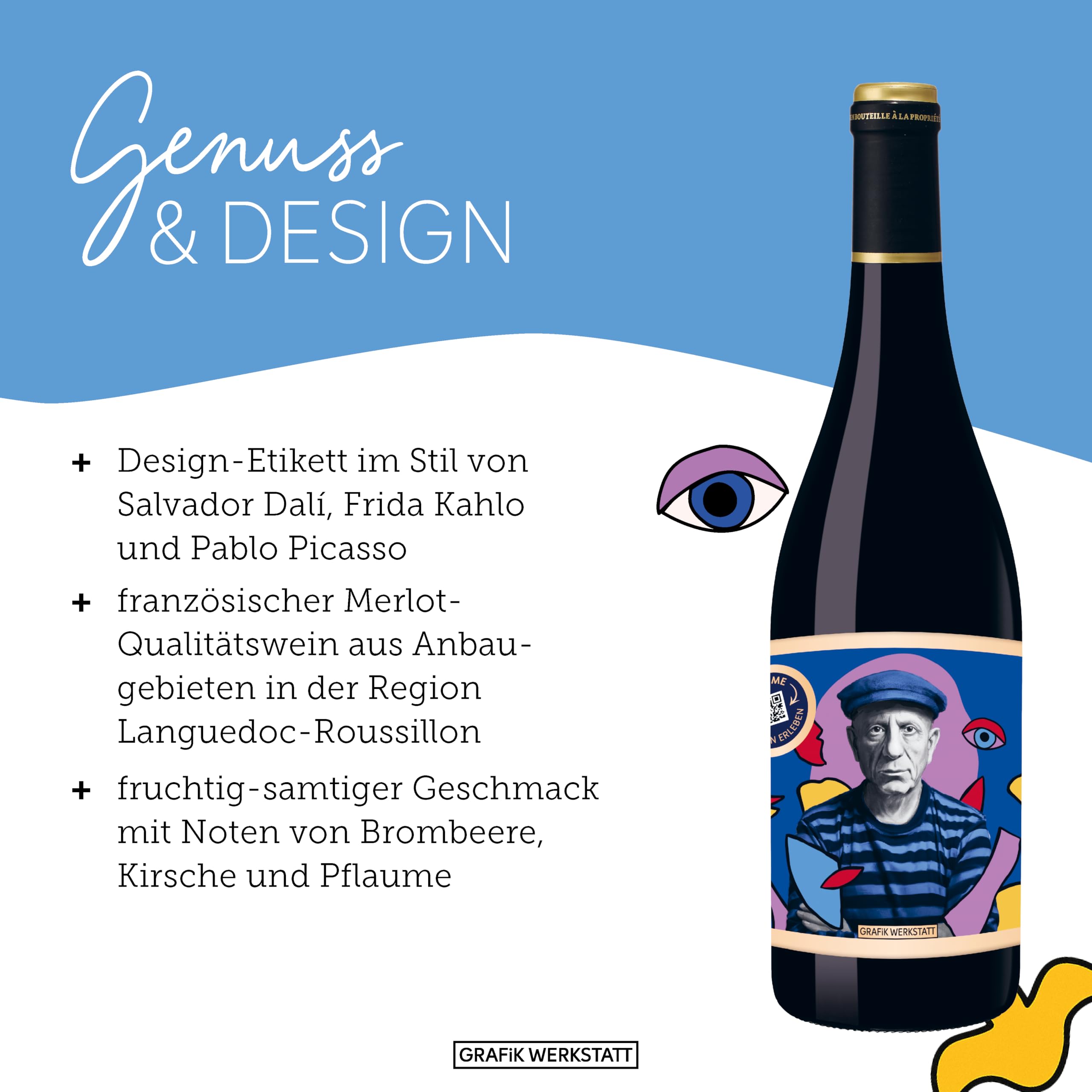 grafik-werkstatt-pablo-picasso-rotwein-weinflasche-merlot-genuss-design image 5