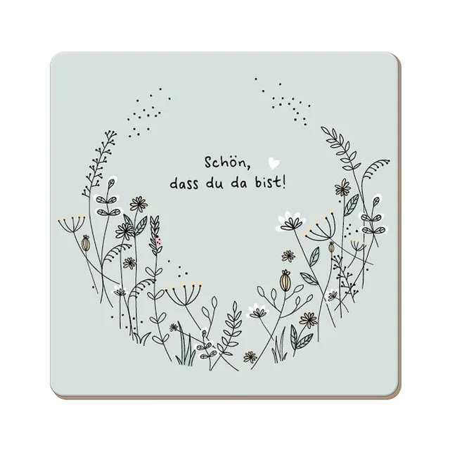 grafik-werkstatt-untersetzer-kork-9-5-cm-sch-n-dass-du-da-bist image 1