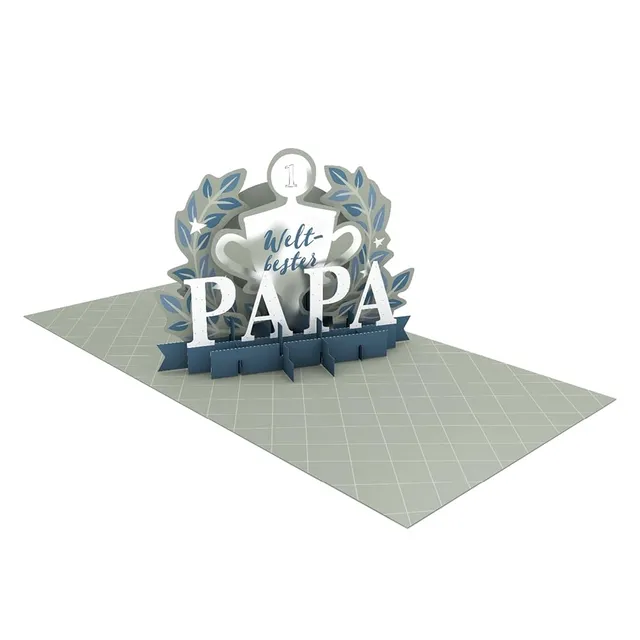 grafik-werkstatt-pretty-pop-up-karte-weltbester-papa-14x14-cm image 1