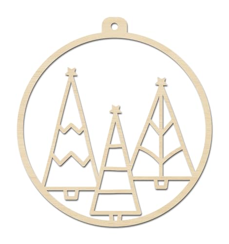 grafik-werkstatt-weihnachts-anh-nger-holz-tanne-braun-3-st-ck image 4