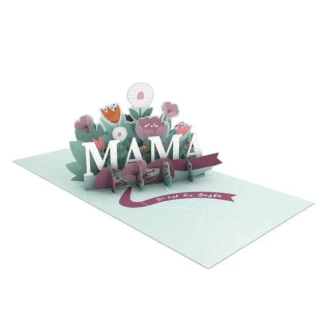 grafik-werkstatt-pretty-pop-up-karte-mama-du-bist-die-beste-14x14-cm image 1