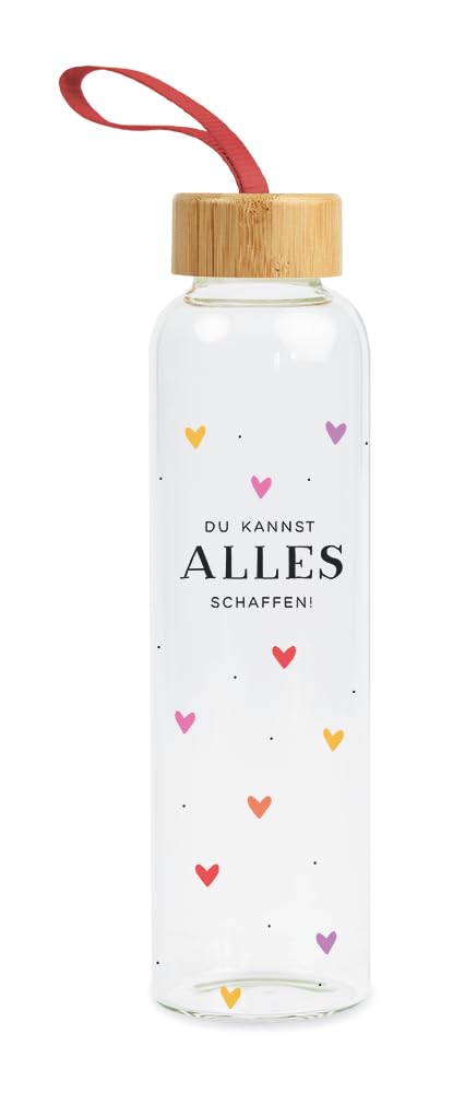 grafik-werkstatt-glas-trinkflasche-550-ml-gl-cksrezept-bunt-mit-griffschlaufe image 6