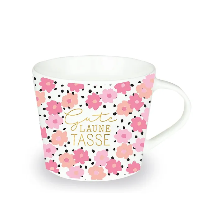 grafik-werkstatt-kaffee-tasse-gute-laune-wei-61164-porzellan-tasse-420-ml-mit-ec image 1