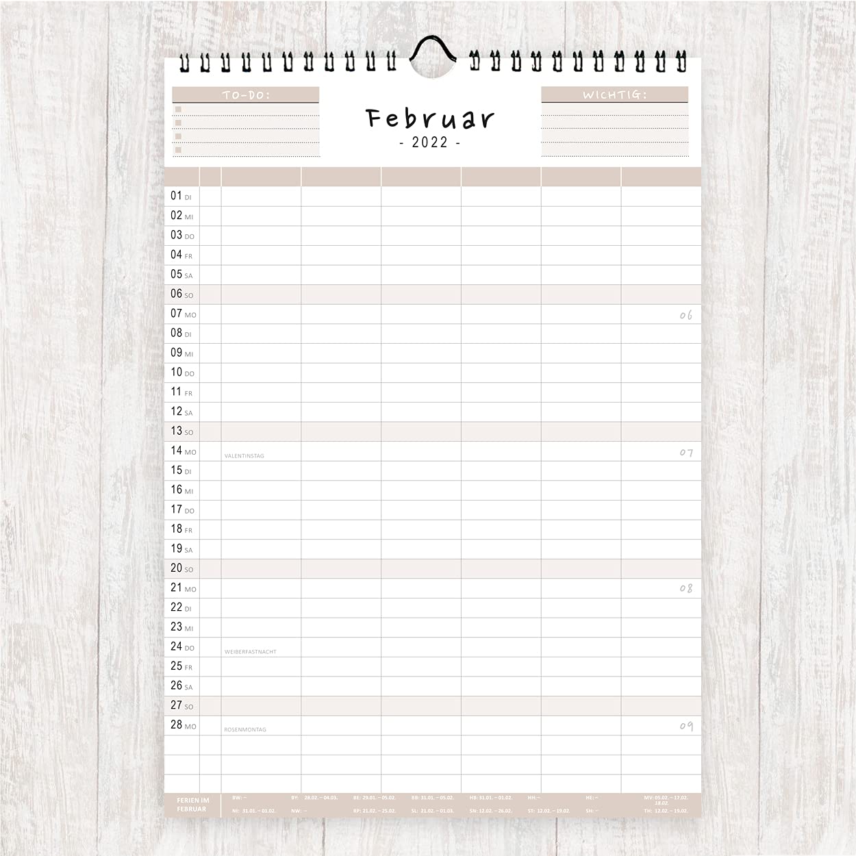 gr-tz-verlag-familienplaner-wandkalender-a4-5-spalten-mit-stickern image 3