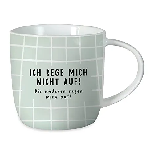 grafik-werkstatt-porzellan-kaffeetasse-300-ml-ich-reg-mich-nicht-auf-gr-n image 1