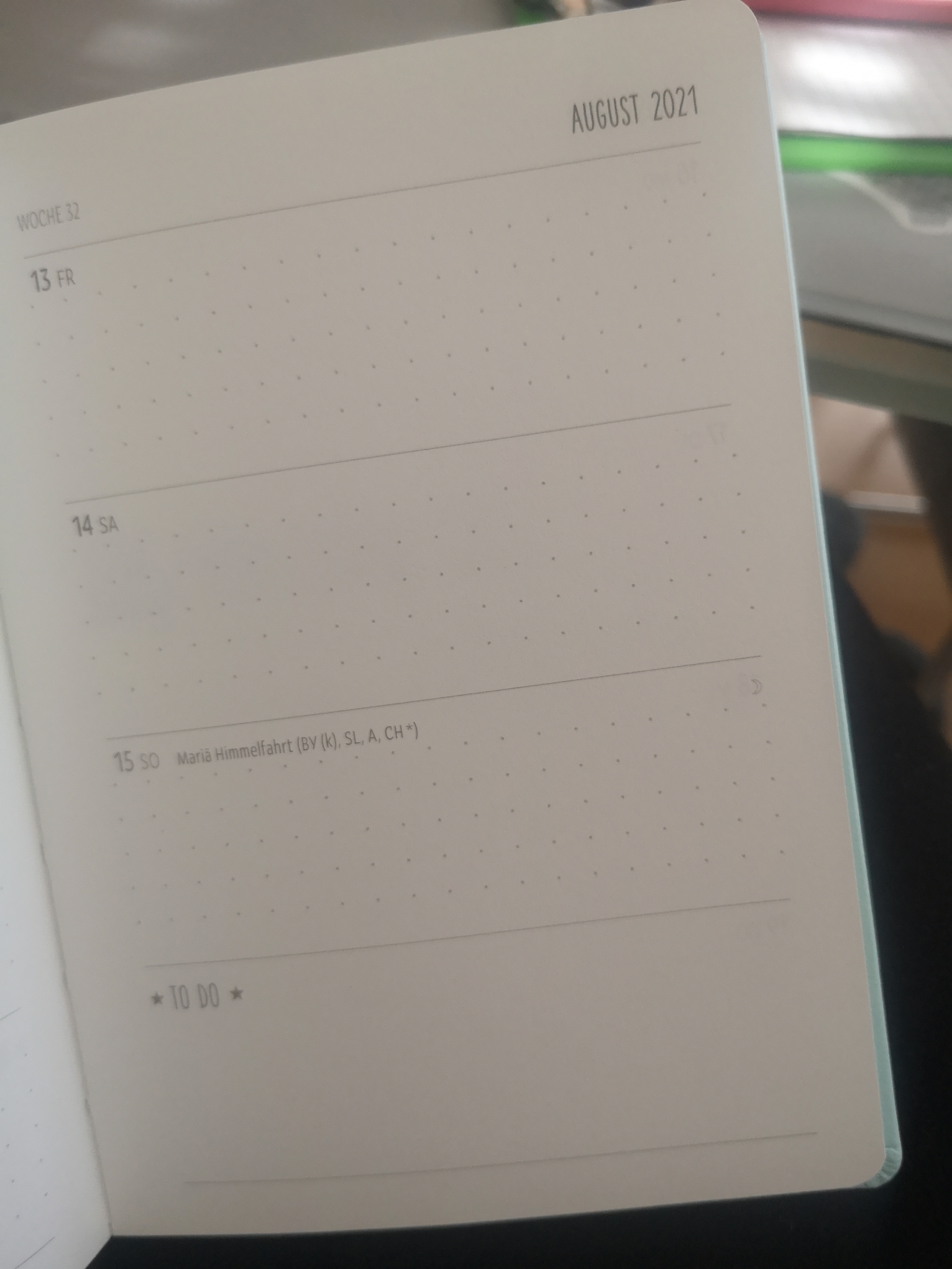 Mein Taschenkalender fürs ganze Jahr