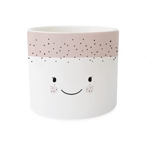 grafik-werkstatt-blumentopf-klein-mini-dekotopf-keramik-gesicht-mit-papierpflanz image 8
