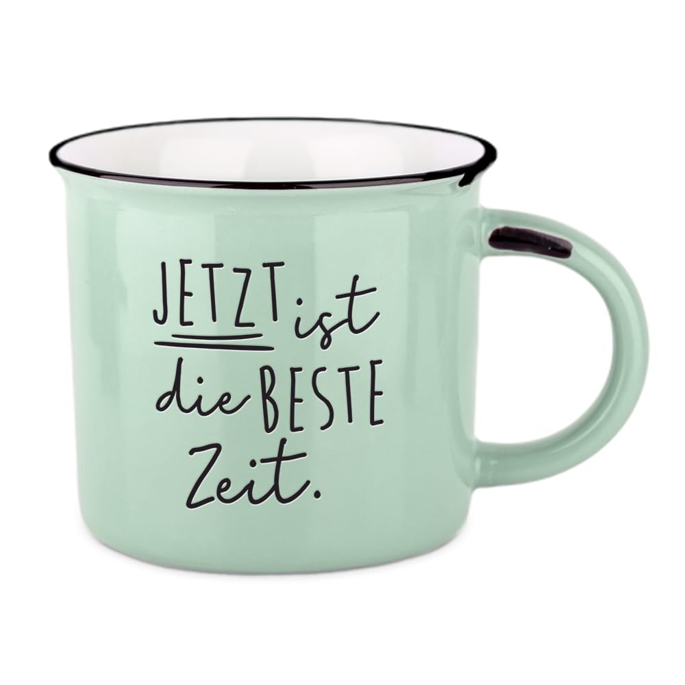 grafik-werkstatt-vintage-becher-keramik-jetzt-ist-die-beste-zeit-400-ml image 1