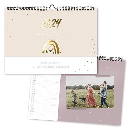 gr-tz-verlag-kalender-zum-selbstgestalten-blattgold-2024-querformat-a4-beige-gol image 7