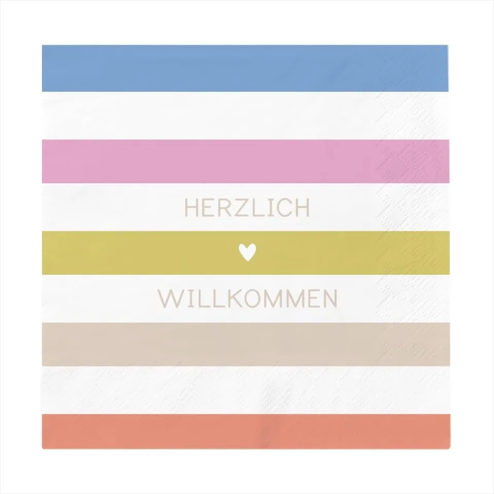 grafik-werkstatt-servietten-herzlich-willkommen-gelb-12-5x12-5-cm-20-st-ck image 1