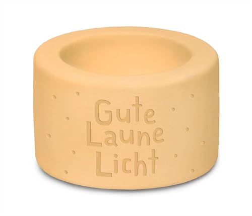 grafik-werkstatt-gute-laune-licht-teelichthalter-wei-keramik image 2