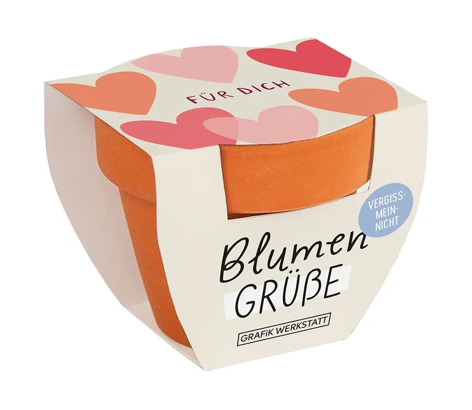 grafik-werkstatt-blumengr-e-mini-terrakotta-t-pfchen-sommerblumen-mix-f-r-dich-o image 1