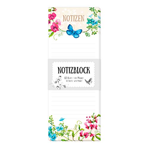 gr-tz-verlag-magnet-notizblock-blumenranken-einkaufsliste-liniert-60-blatt-blau- image 2