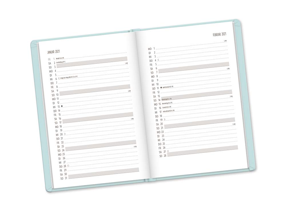 grafik-werkstatt-terminplaner-lederlook-a6-mint-2021 image 3