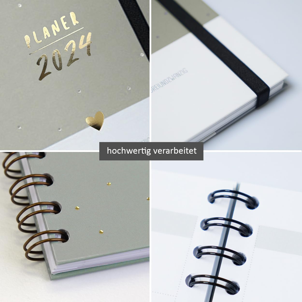 gr-tz-verlag-kalender-2024-buchkalender-a5-1-woche-2-seiten-ringbuch-gold image 2