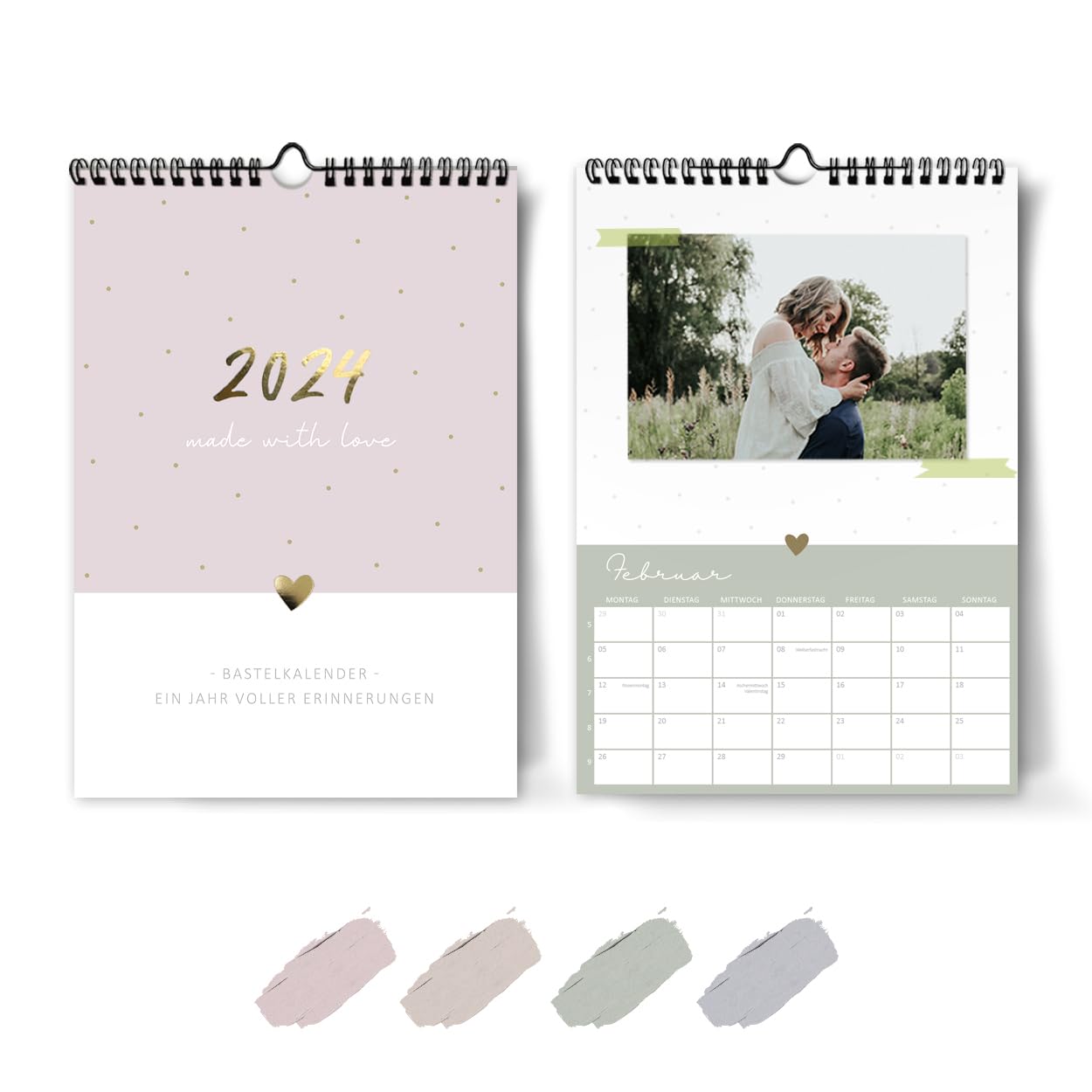 gr-tz-verlag-bastelkalender-2024-zum-selbstgestalten-blattgold-din-a4-kalender-m image 1