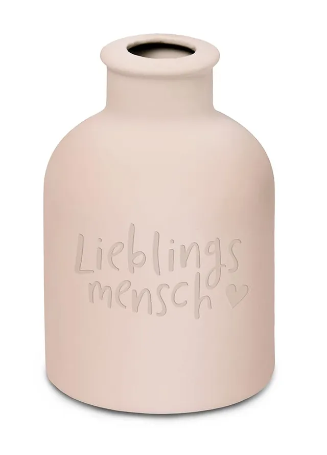 grafik-werkstatt-vase-lieblingsmensch-rosa-porzellan image 1