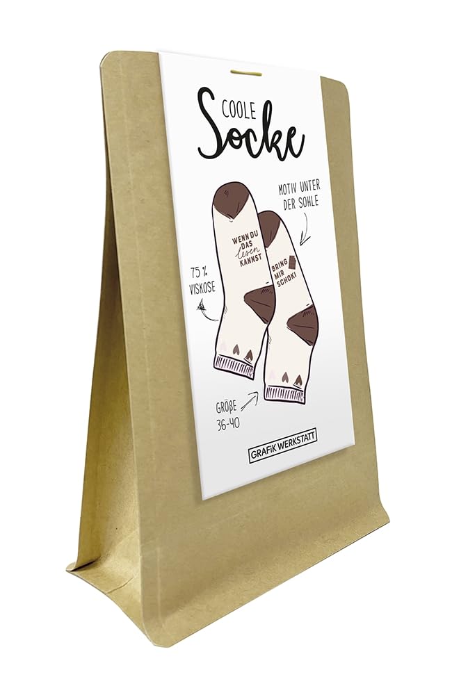 grafik-werkstatt-herren-freizeitsocken-schoko-gr-36-40-gute-laune-socke image 1
