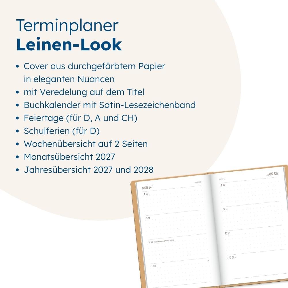 grafik-werkstatt-natureart-terminplaner-2027-mond-wochenkalender-hardcover-leine image 6