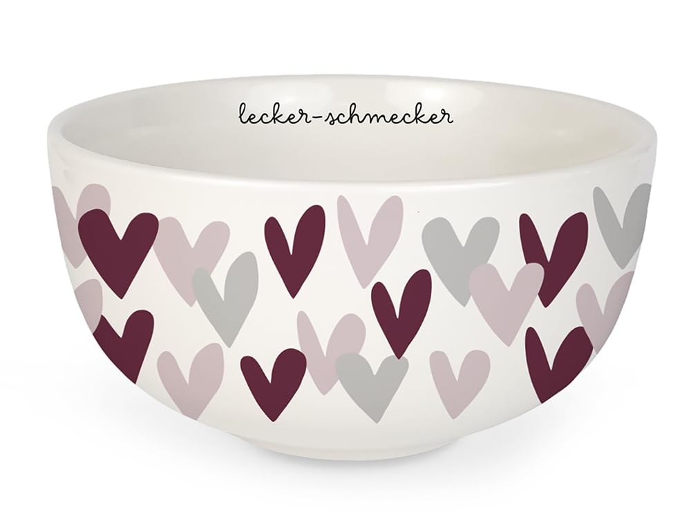grafik-werkstatt-bowl-schale-aus-porzellan-lecker-schmecker-wei-15-5-cm-durchmes image 1