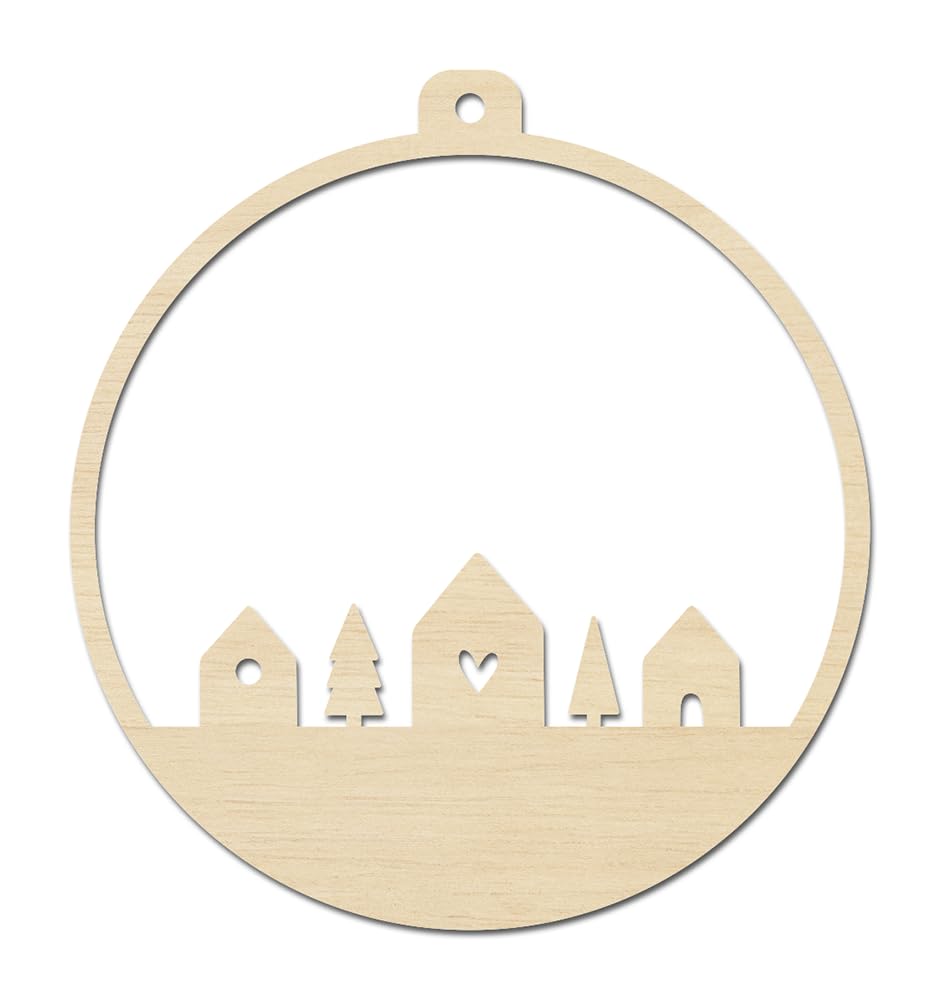 grafik-werkstatt-weihnachts-anh-nger-holz-h-user-3-st-ck image 2