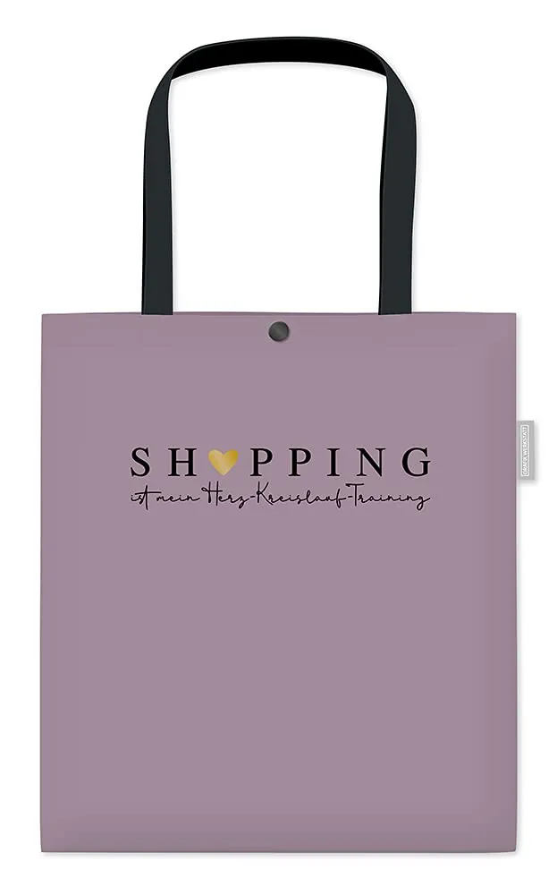 grafik-werkstatt-damen-baumwoll-beutel-shopping-tasche-mit-spruch-und-verschluss image 1