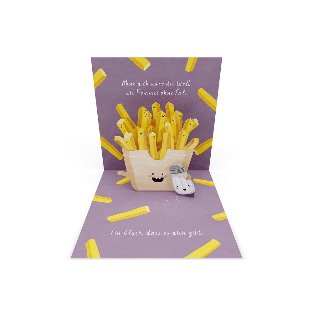 grafik-werkstatt-pretty-pop-up-karte-pommes-ohne-salz-14x14-cm image 1