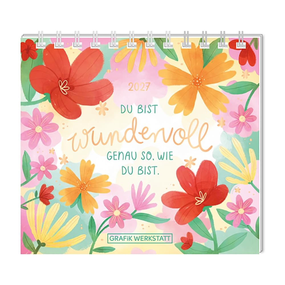grafik-werkstatt-mini-kalender-2027-du-bist-wundervoll-mini-kalender-mit-spruch- image 1