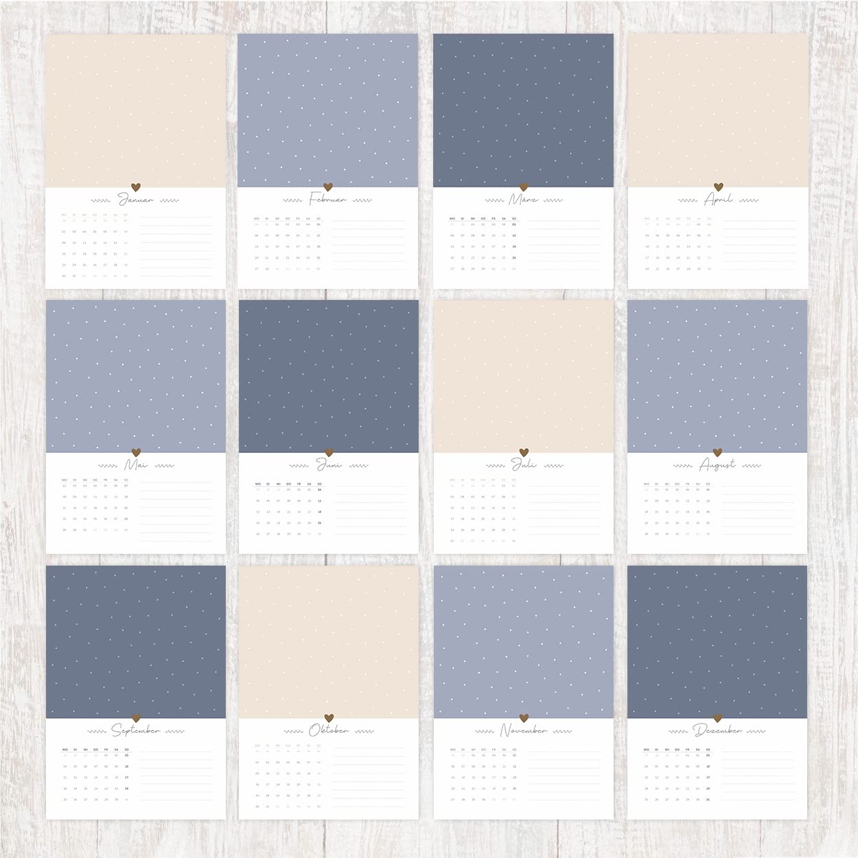 gr-tz-verlag-bastelkalender-blattgold-a4-wandkalender-fotokalender-zum-selbstges image 6