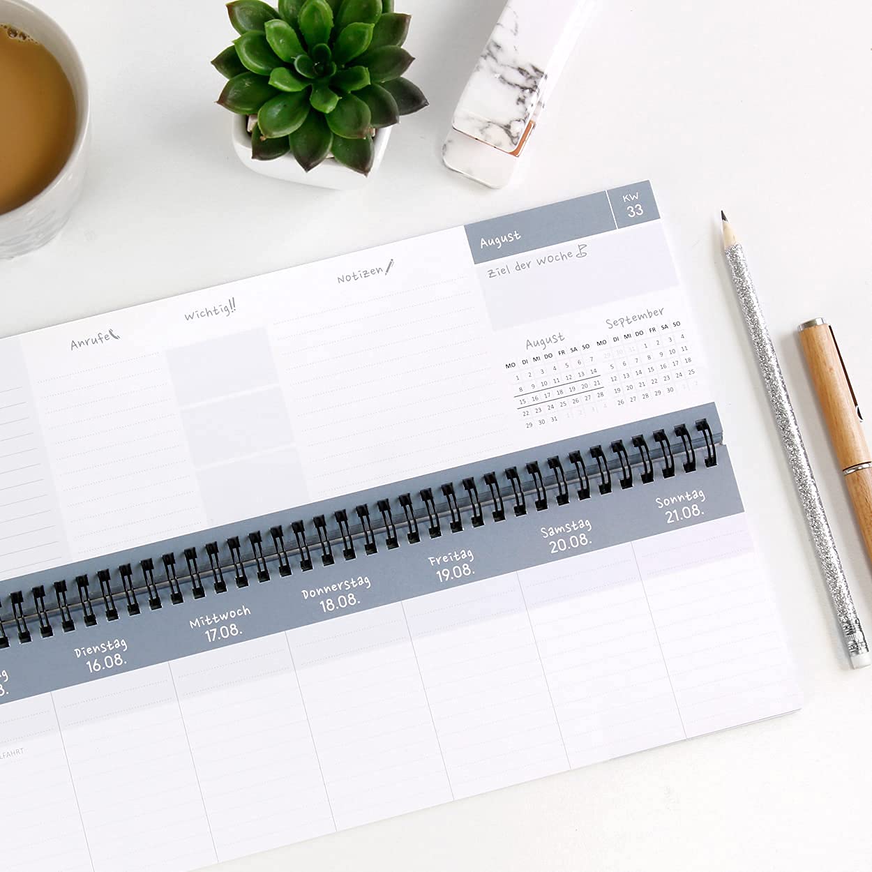 gr-tz-verlag-tischkalender-2022-blau-querformat-wochenkalender image 5