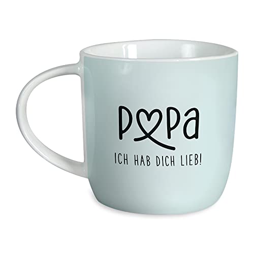 grafik-werkstatt-kaffeetasse-papa-hab-dich-lieb-61664-porzellan-300-ml-blau image 6