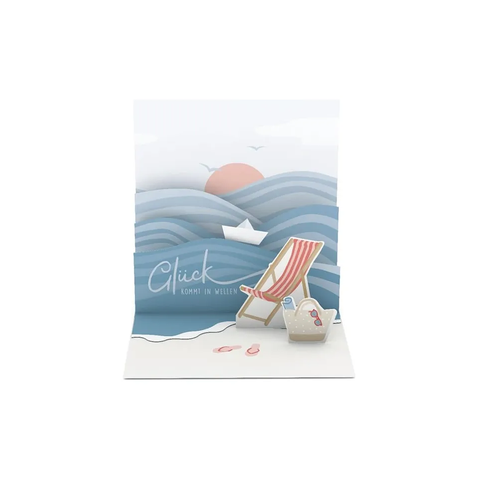 grafik-werkstatt-pretty-pop-up-karte-3d-gl-ck-kommt-in-wellen-14x14-cm image 1