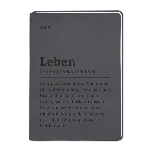 grafik-werkstatt-terminplaner-lederlook-2026-schwarz-a6 image 1