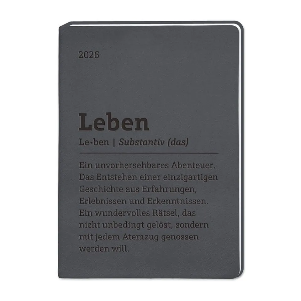 grafik-werkstatt-terminplaner-lederlook-2026-schwarz-a6 image 1