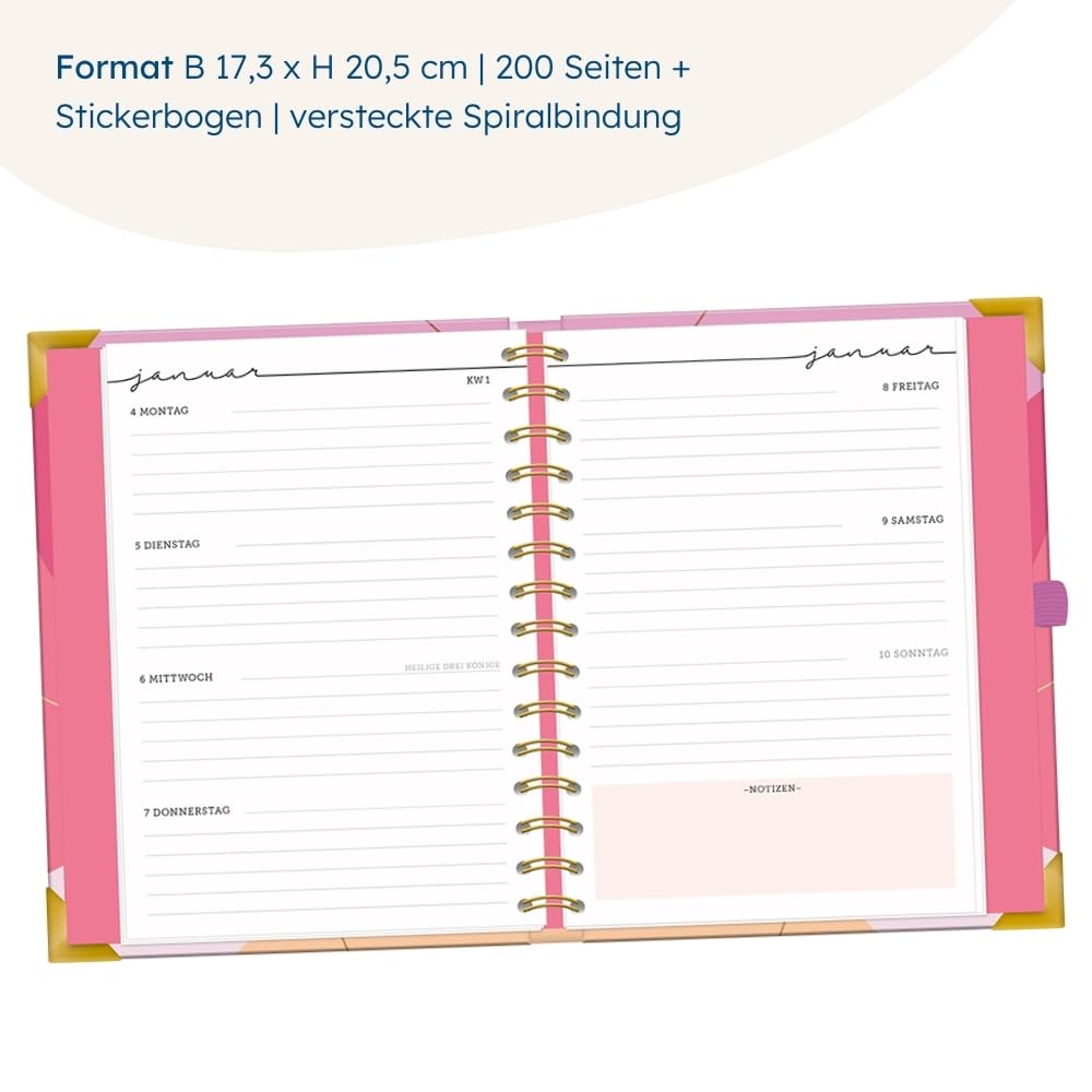 grafik-werkstatt-classic-line-terminplaner-a5-premium-2027-kreise-hardcover image 4