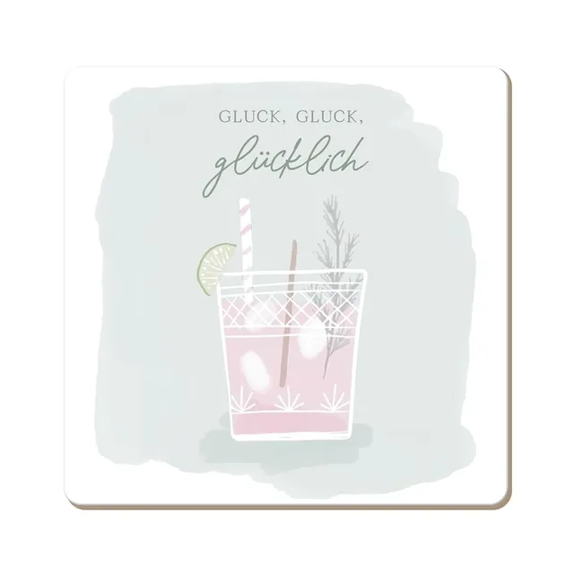 grafik-werkstatt-untersetzer-gluck-gluck-gl-cklich-kork-9-5-x-9-5-cm-bunt image 1