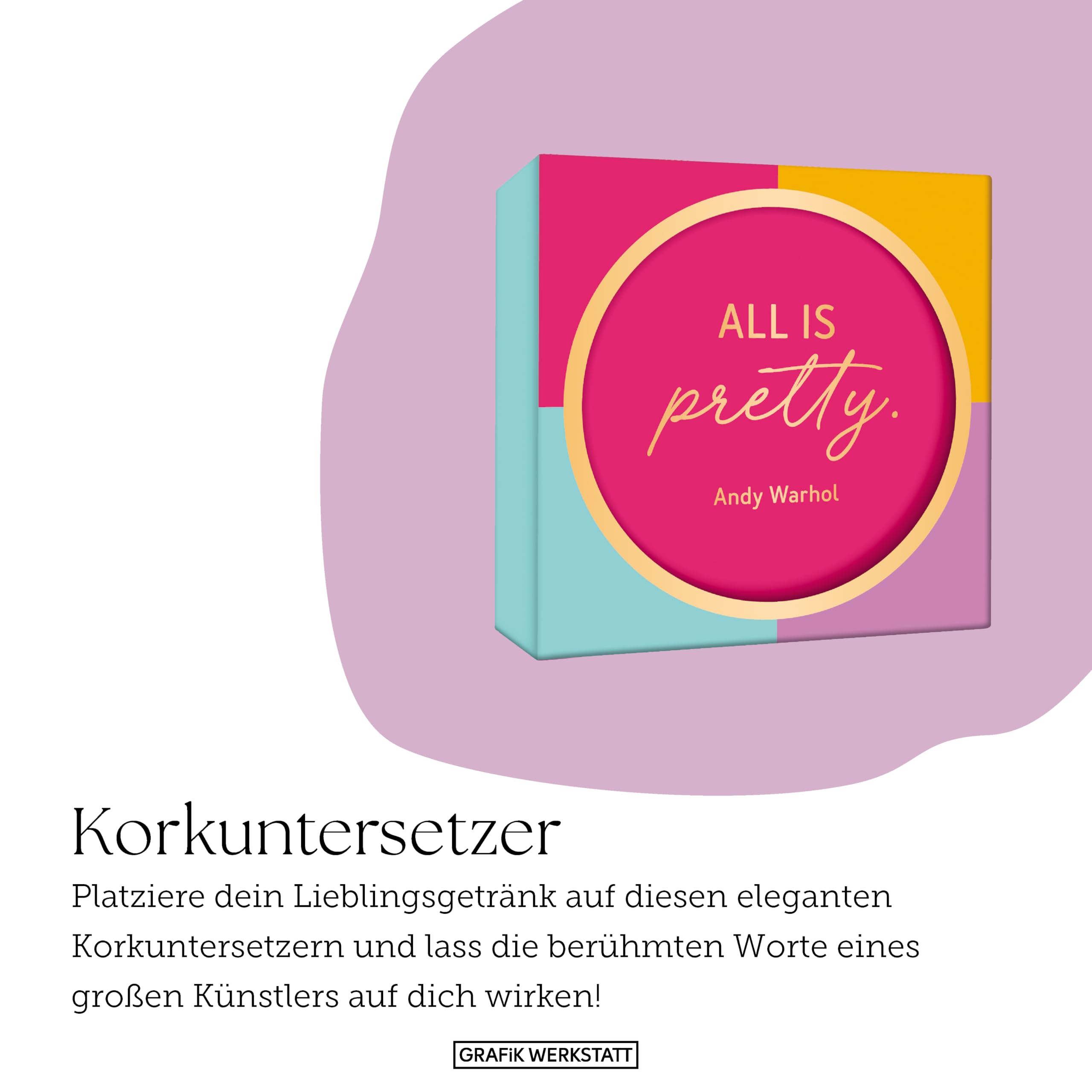 grafik-werkstatt-andy-warhol-kork-untersetzer-set-rund-6-st-ck-10-5-cm-6-farben image 3