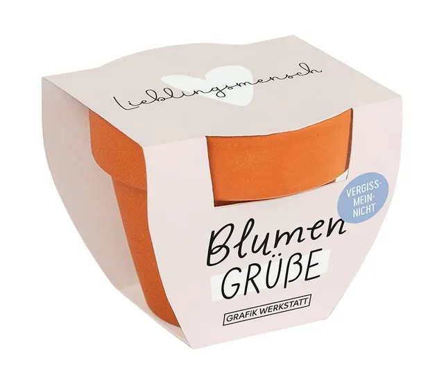 grafik-werkstatt-blumengr-e-mini-terrakotta-t-pfchen-vergissmeinnicht-lieblingsm image 1