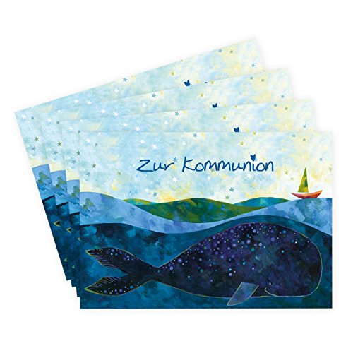 gr-tz-verlag-4er-set-kommunionkarten-motiv-wal-gl-ckwunschkarten-boot-auf-meer-m image 3