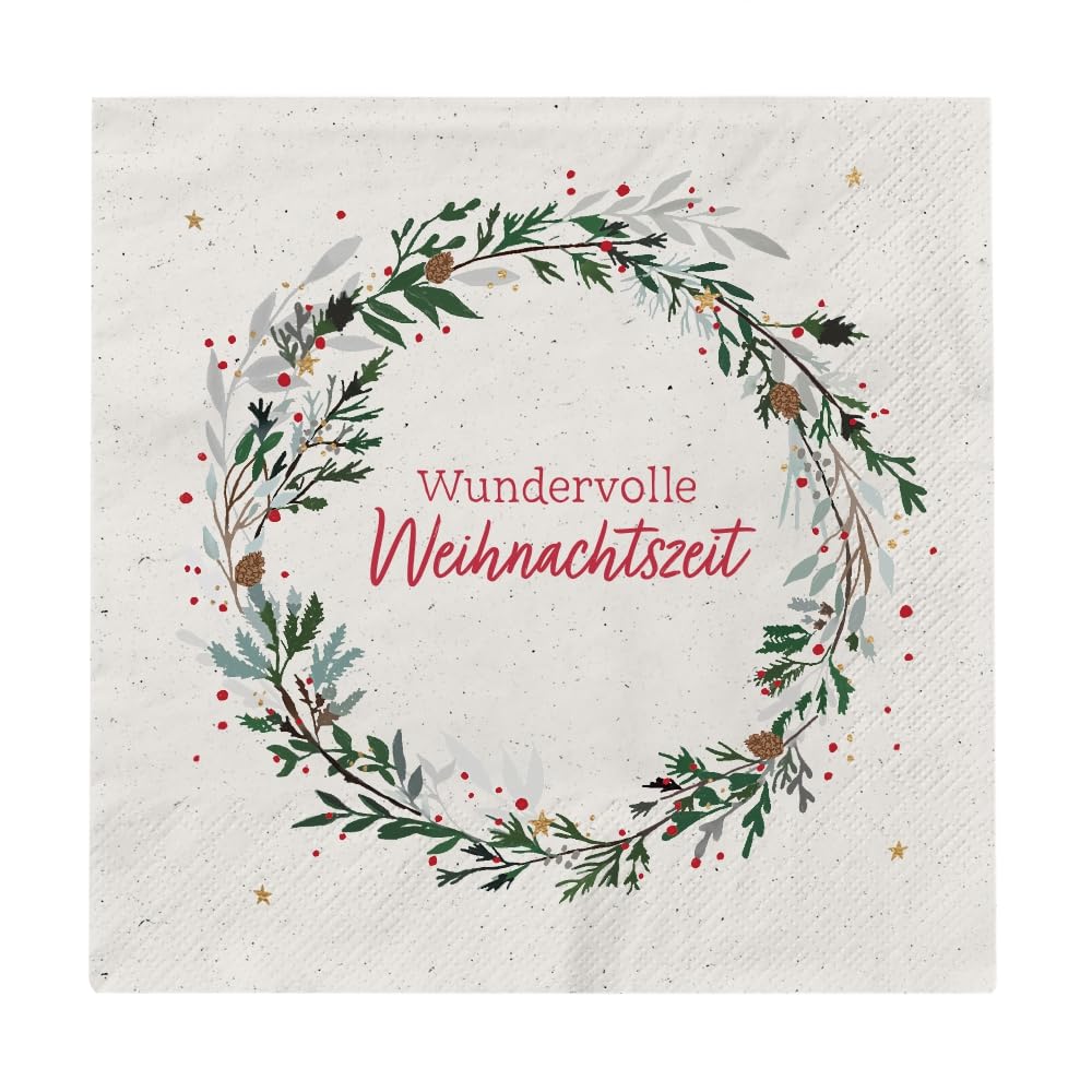 grafik-werkstatt-servietten-wundervolle-weihnachtszeit-20-st-ck-rot image 1