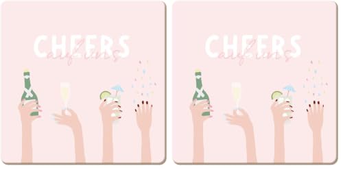 grafik-werkstatt-untersetzer-aus-kork-cheers-bunt-lustiger-rutschfester-und-feuc image 4