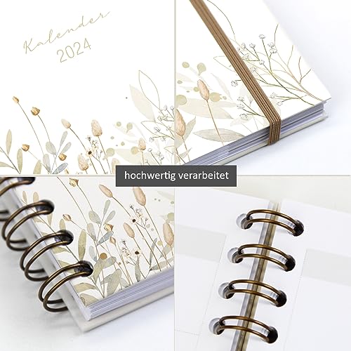 gr-tz-verlag-organizer-2024-a5-trockenblumen-beige-wochenplaner-ringbuch image 8