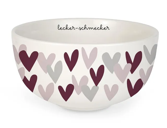 grafik-werkstatt-bowl-schale-aus-porzellan-lecker-schmecker-wei-15-5-cm-durchmes image 1