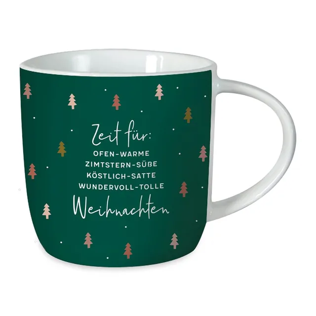 grafik-werkstatt-porzellan-tasse-weihnachten-300-ml-zeit-f-r-weihnachten-gr-n image 1