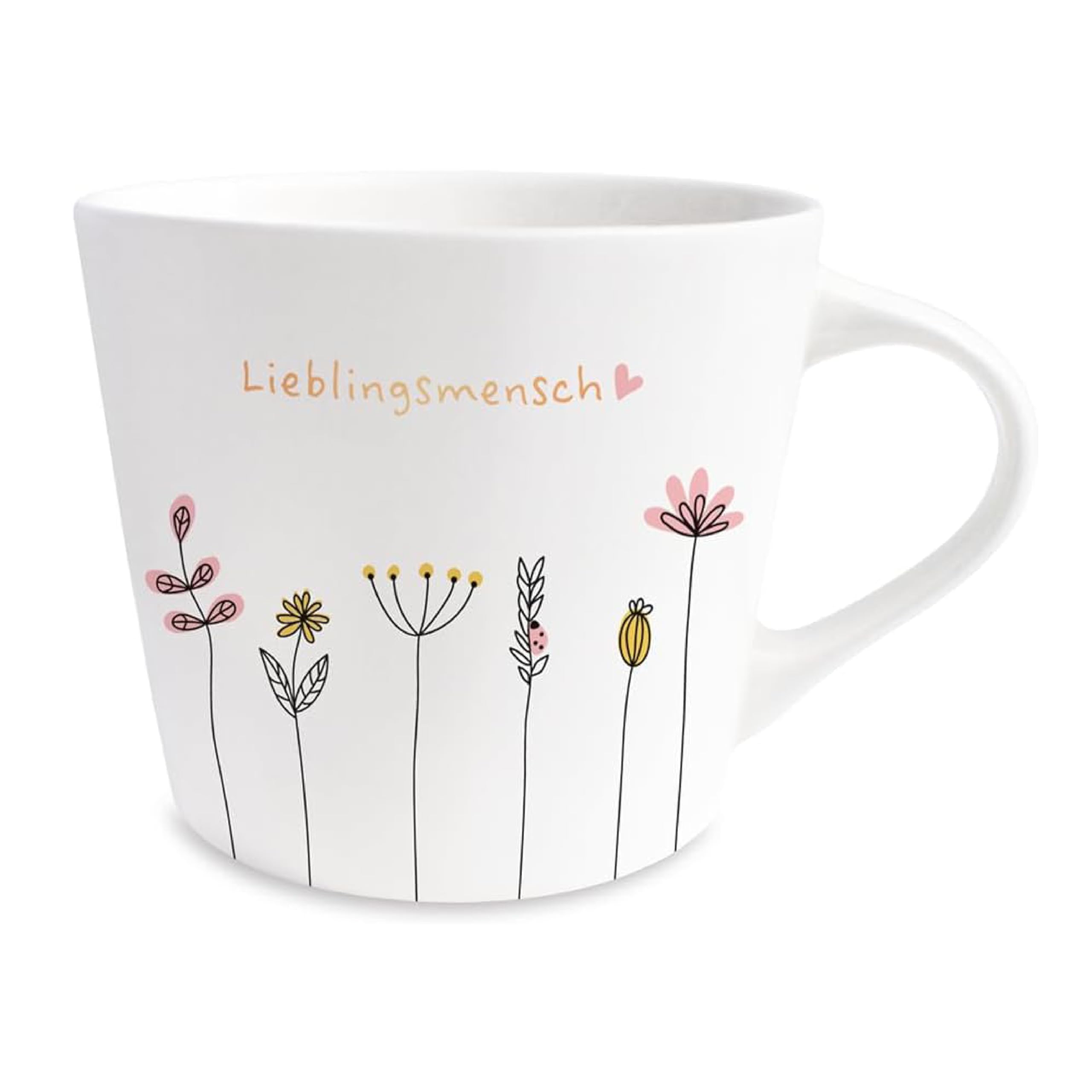 grafik-werkstatt-lieblingsmensch-kaffee-tasse-porzellan-420-ml-wei-schwarz-mit-e image 1
