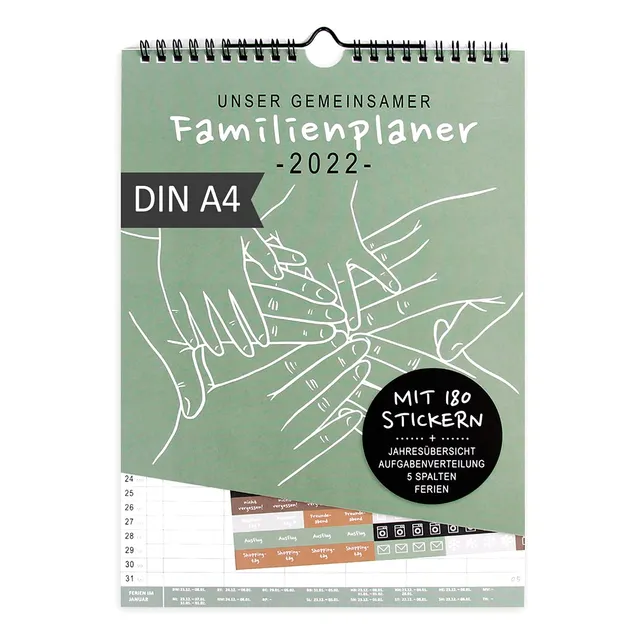 gr-tz-verlag-familienplaner-wandkalender-a4-5-spalten-mit-stickern image 1